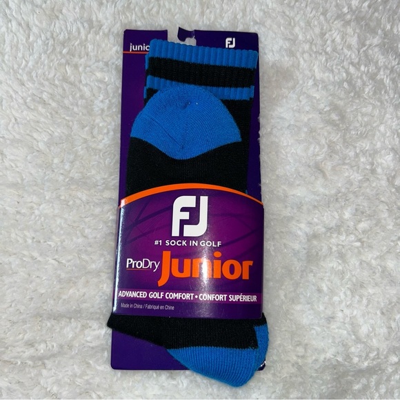 FJ Golf Pro Joy Junior Advanced Comfort Crew Socks Size 4-8 NEW - Picture 1 of 2
